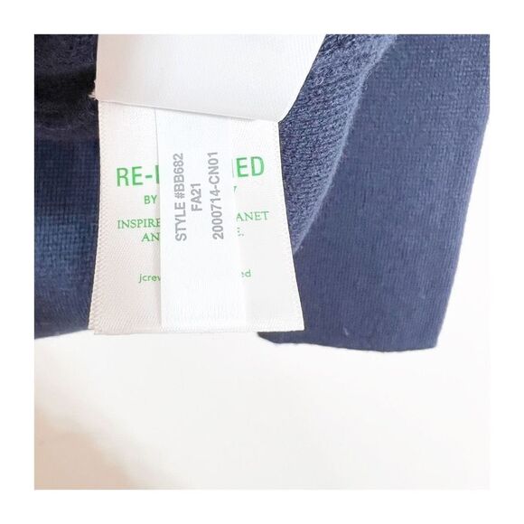 J. Crew Classic Knit Sweater Blazer In Navy Blue Wool Blend BB682 Womens XS - Picture 5 of 8